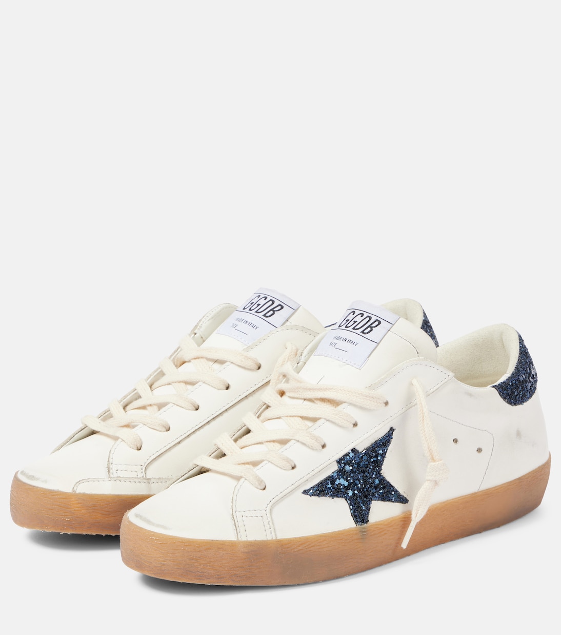 Super-Star glitter leather sneakers | Golden Goose