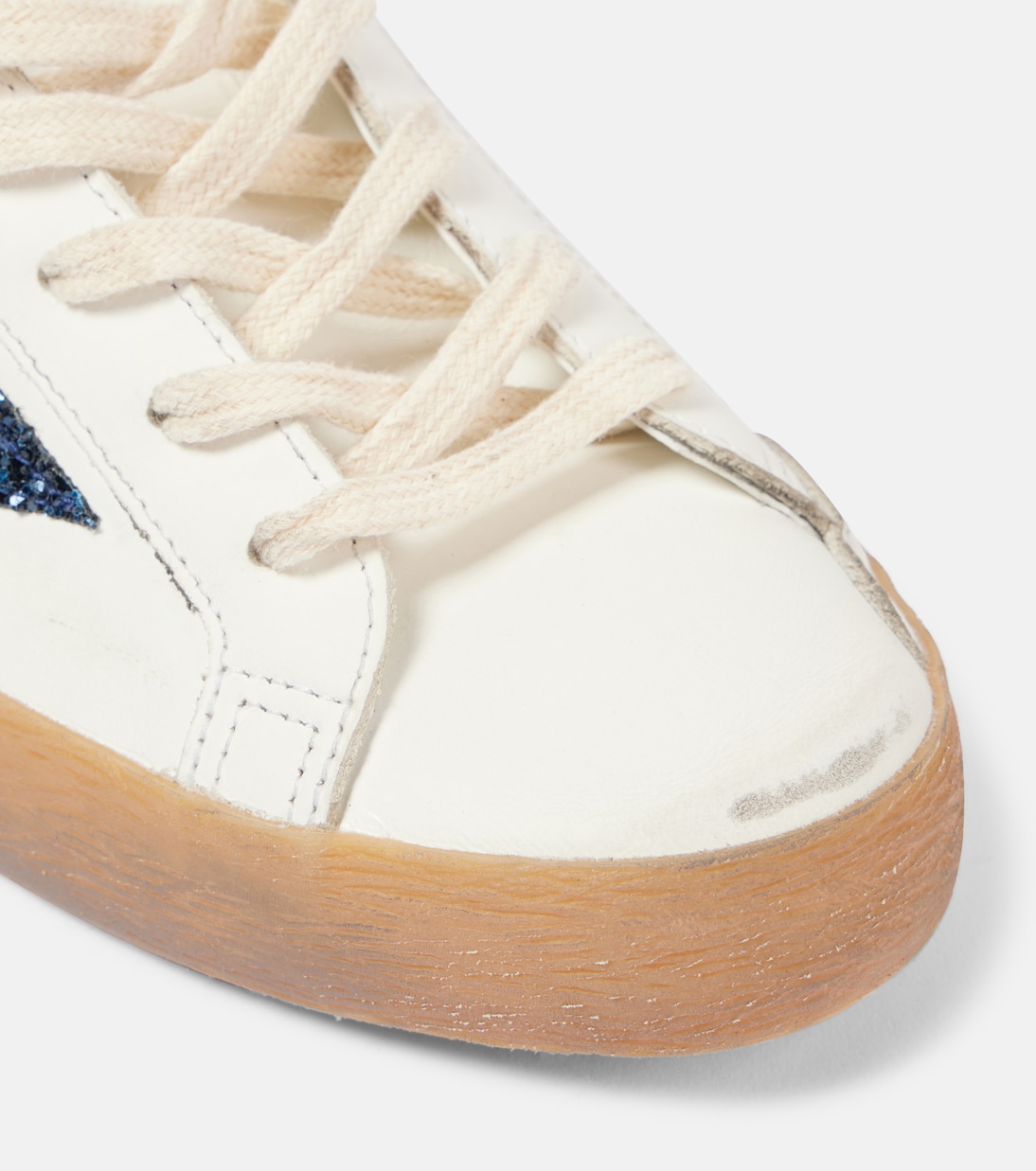 Super-Star glitter leather sneakers | Golden Goose