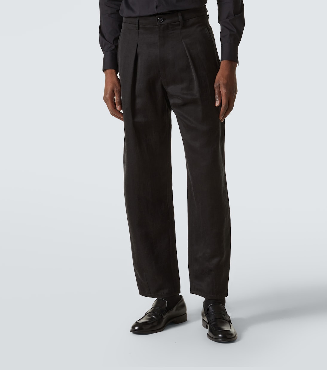 Pantalon ample à taille mi-haute | Giorgio Armani