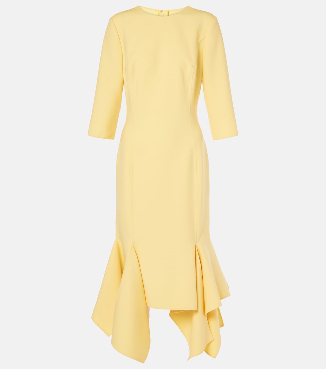 Vestido midi de mezcla de lana | Oscar de la Renta