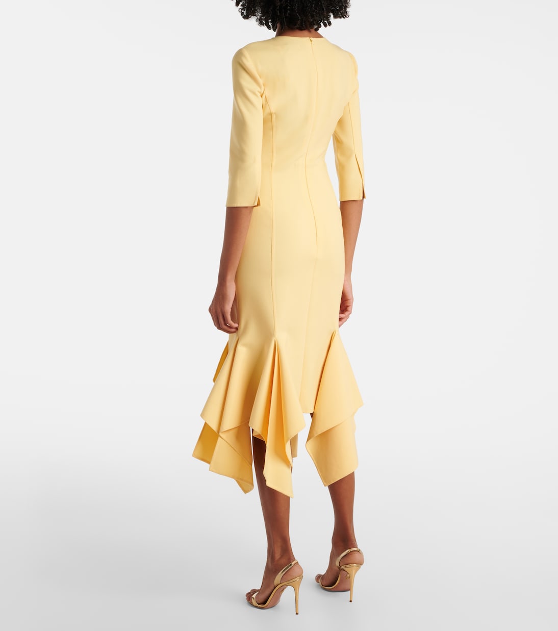 Vestido midi de mezcla de lana | Oscar de la Renta