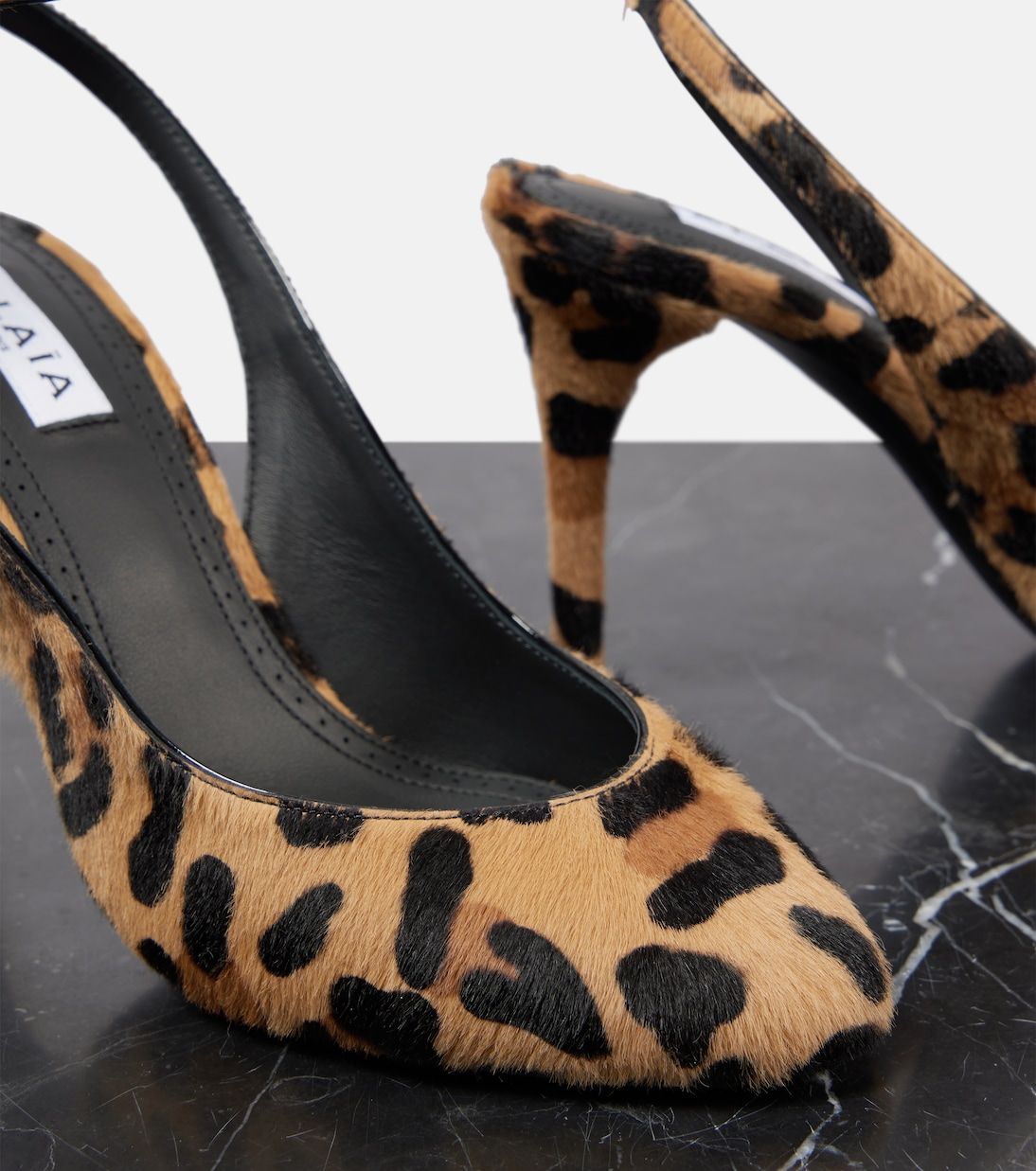 Decollete 90 calf hair slingback pumps | Alaïa