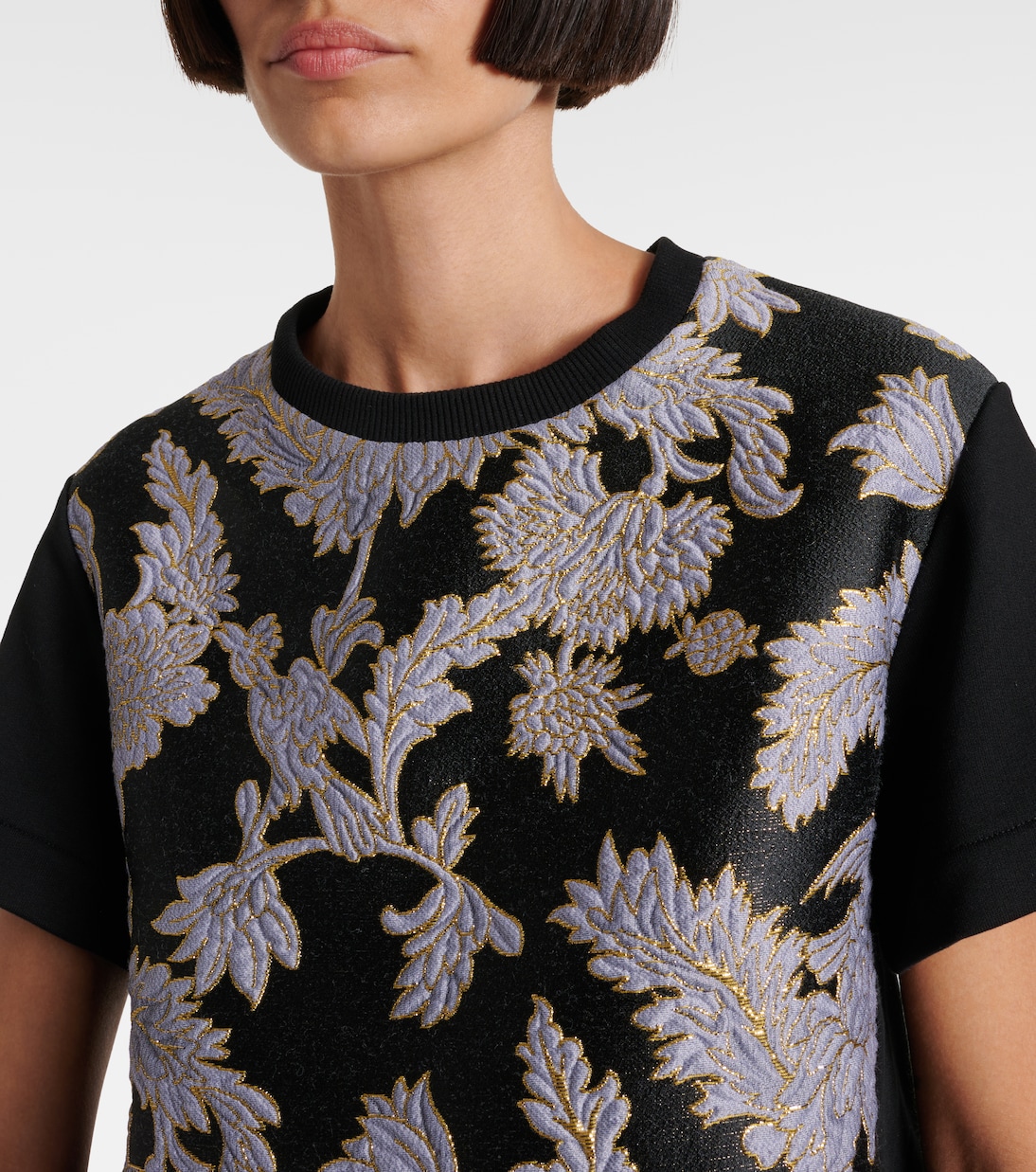La Scala embroidered feather-trimmed top | La DoubleJ