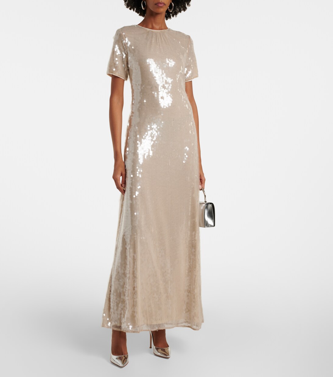 Vestido largo Safi con lentejuelas | Staud