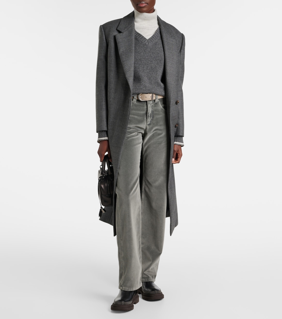 Pantalon droit en laine | Brunello Cucinelli