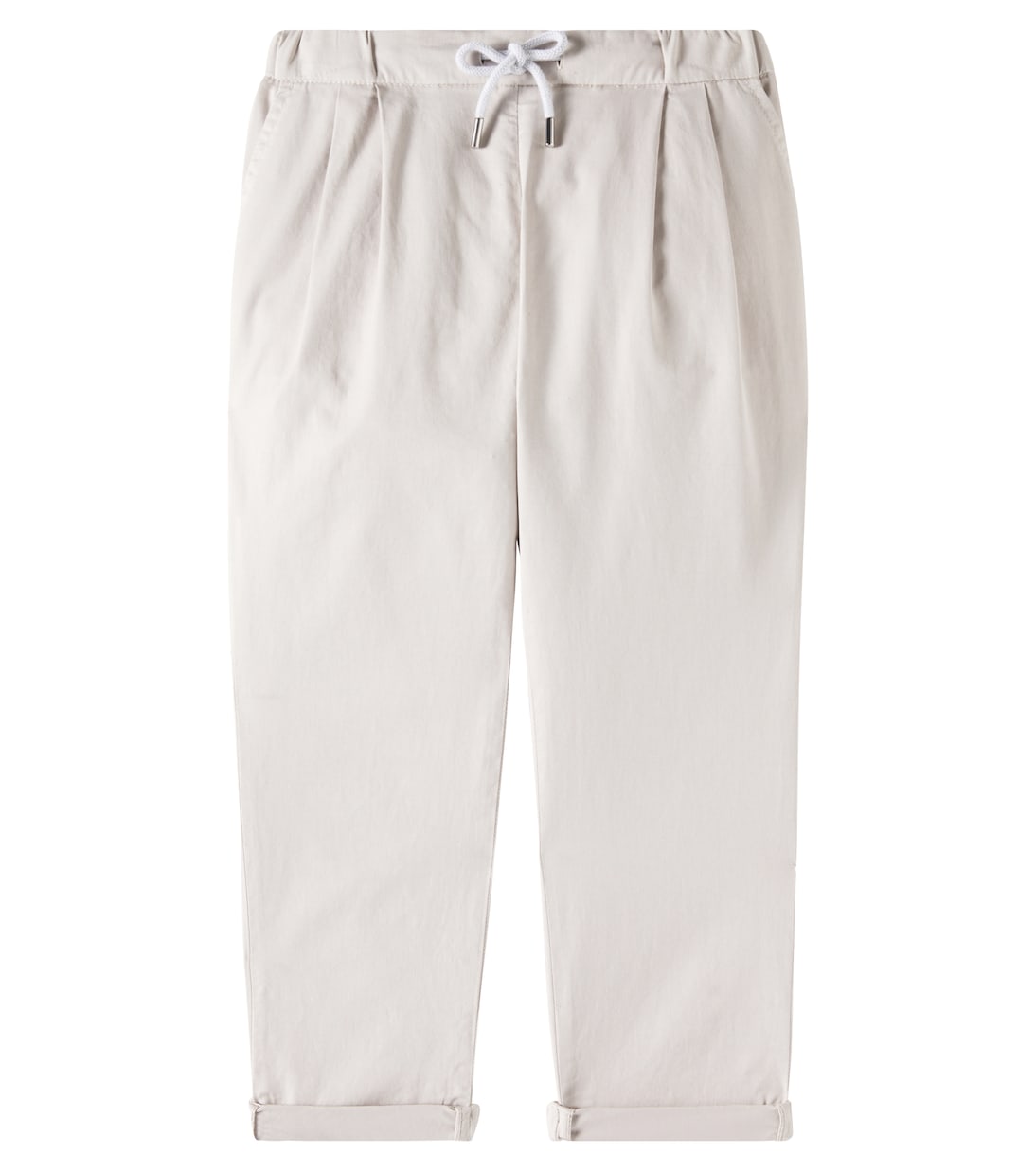 Cotton-blend gabardine pants | Brunello Cucinelli Kids