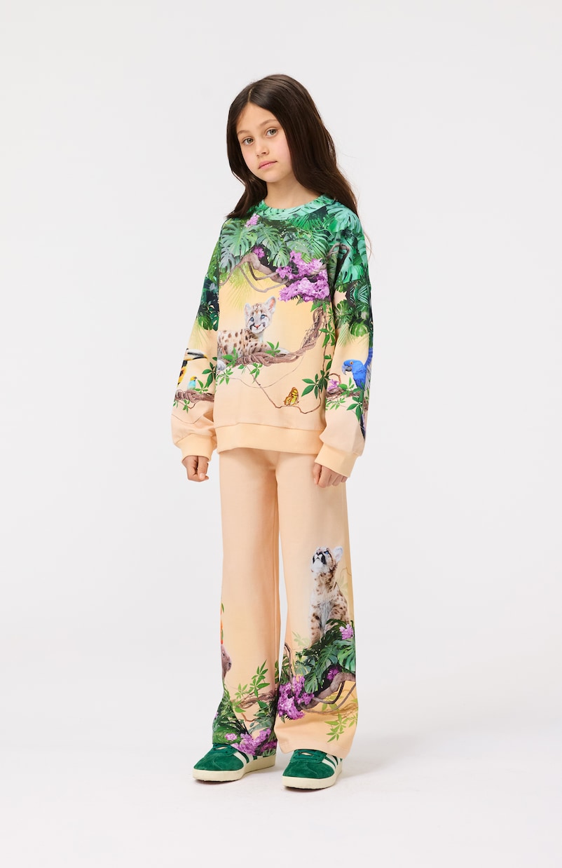 Aurita printed cotton jersey sweatpants | Molo
