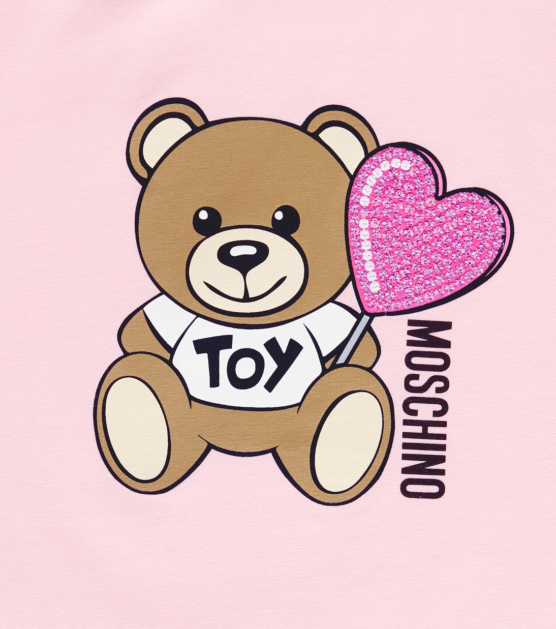 T-shirt in misto cotone con paillettes | Moschino Kids