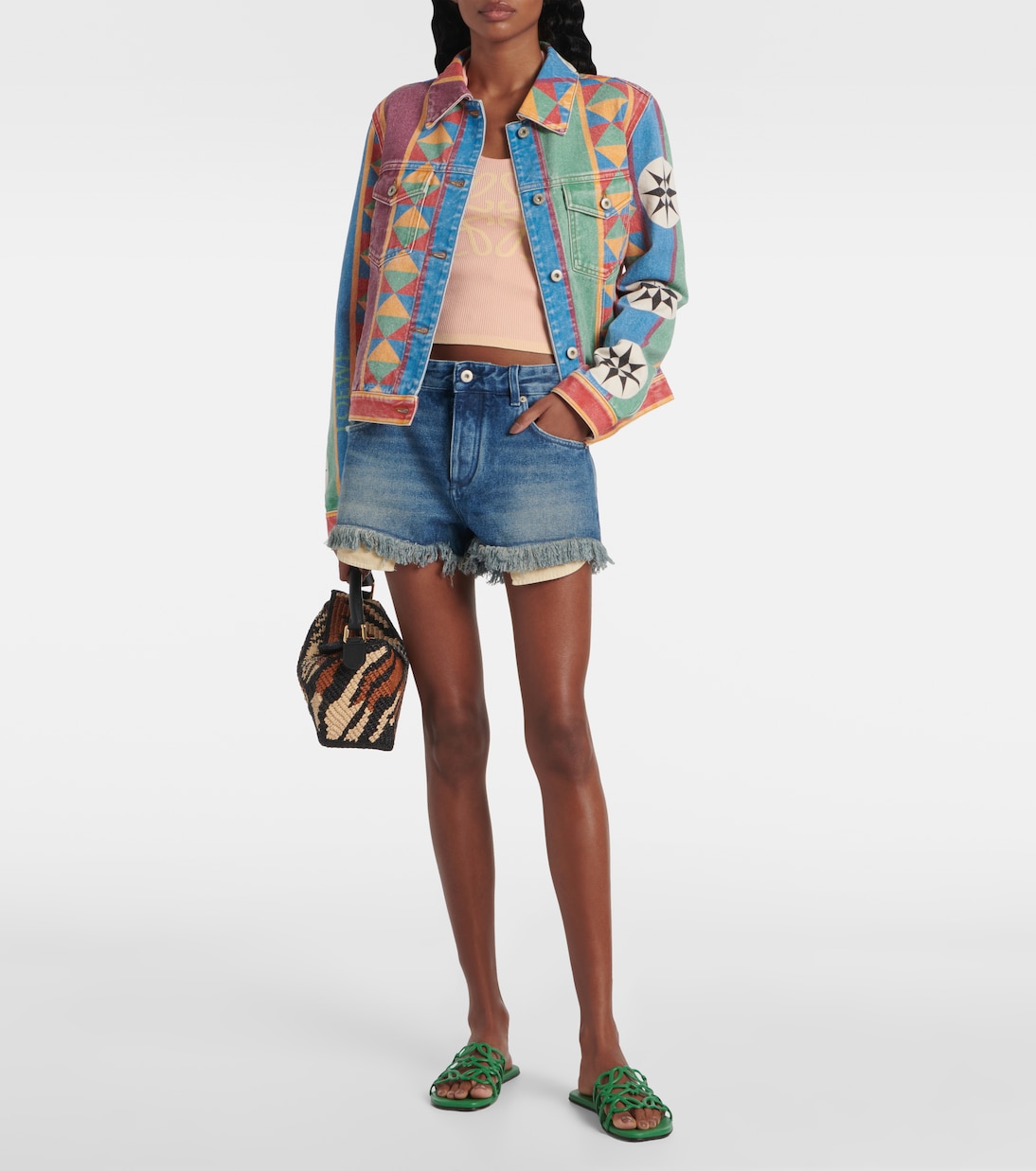 Short Paula's Ibiza Anagram en jean | Loewe