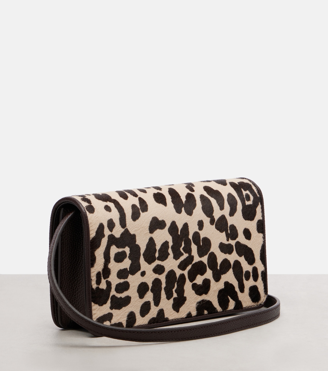 VLogo leopard-print calf hair shoulder bag | Valentino Garavani