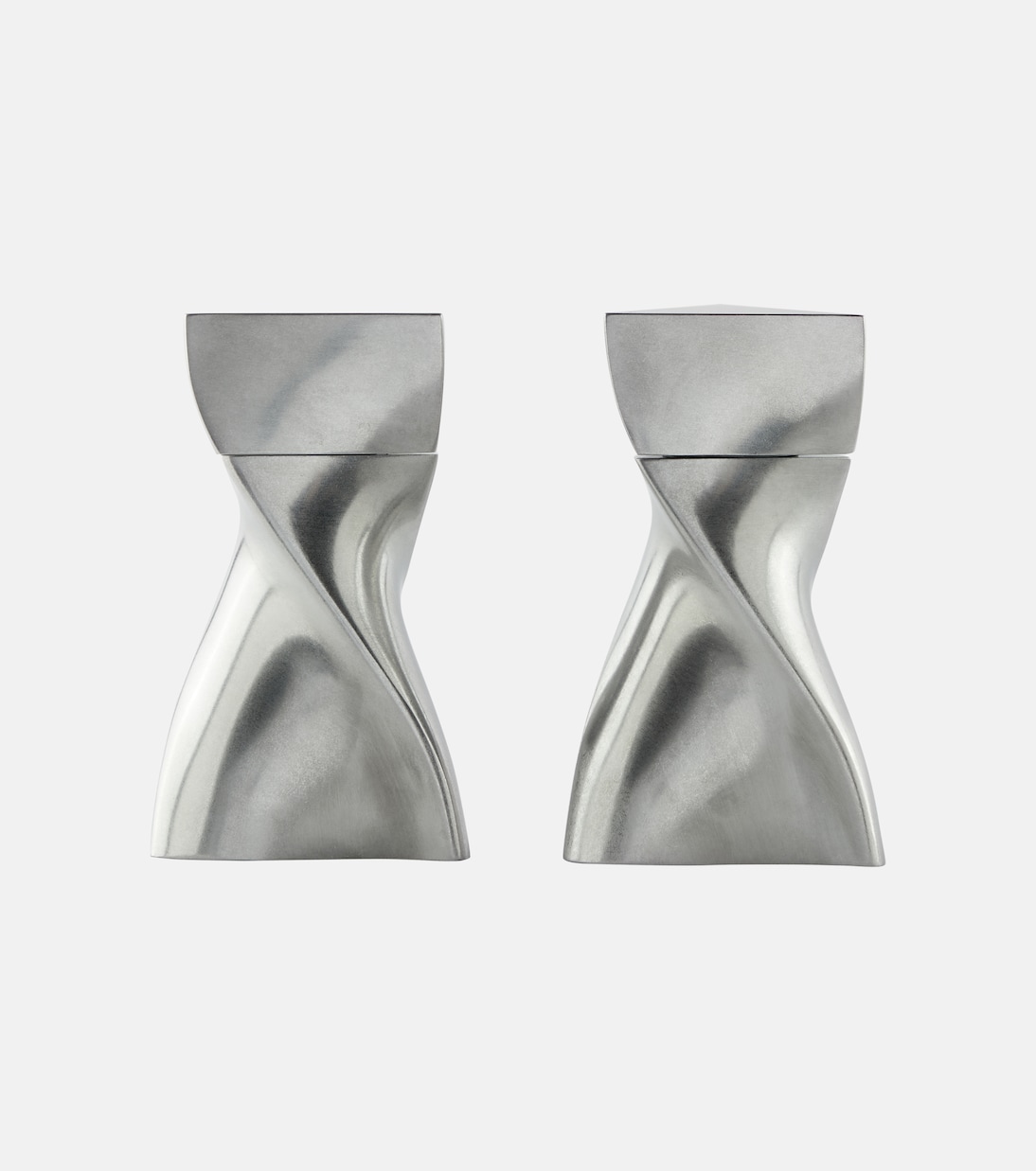 Metallic salt and pepper grinders | Zaha Hadid Design