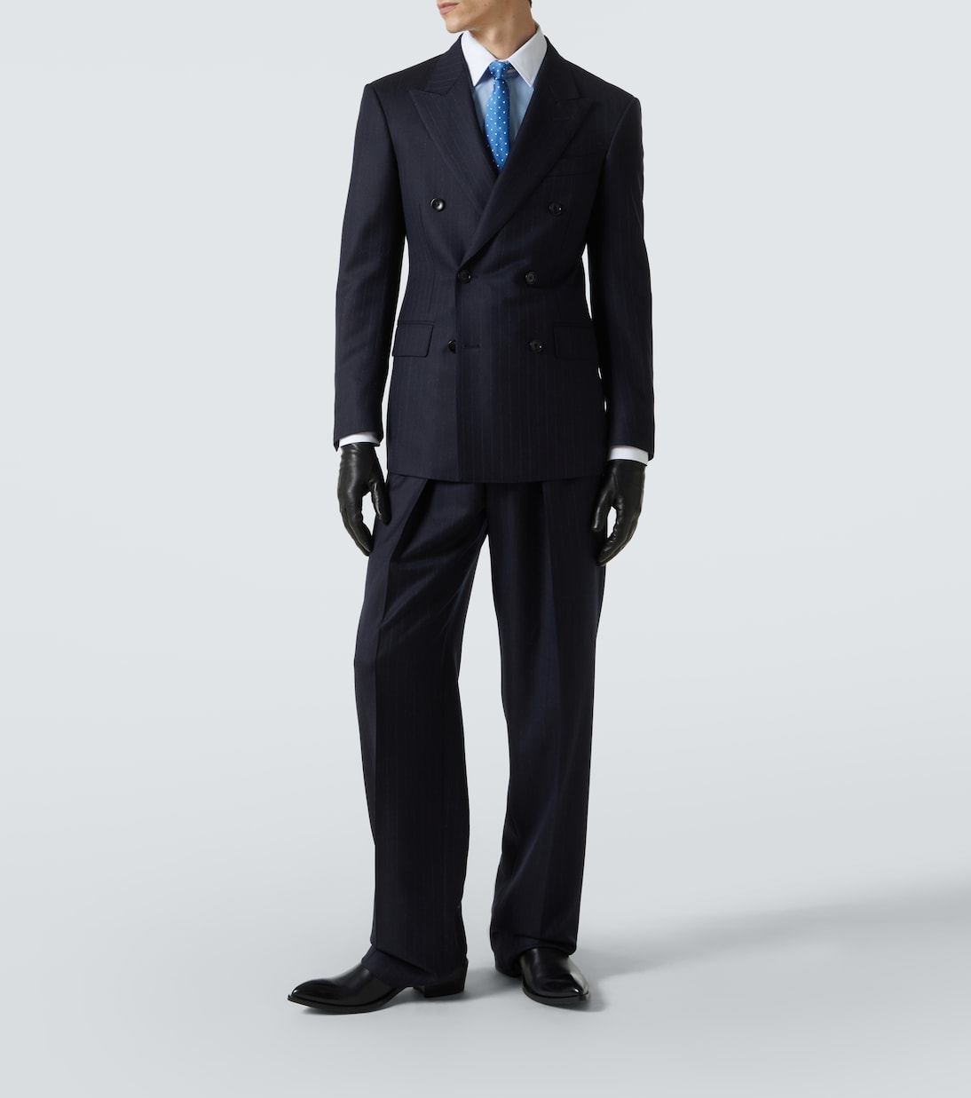 Pantaloni regular gessati in lana | Tom Ford
