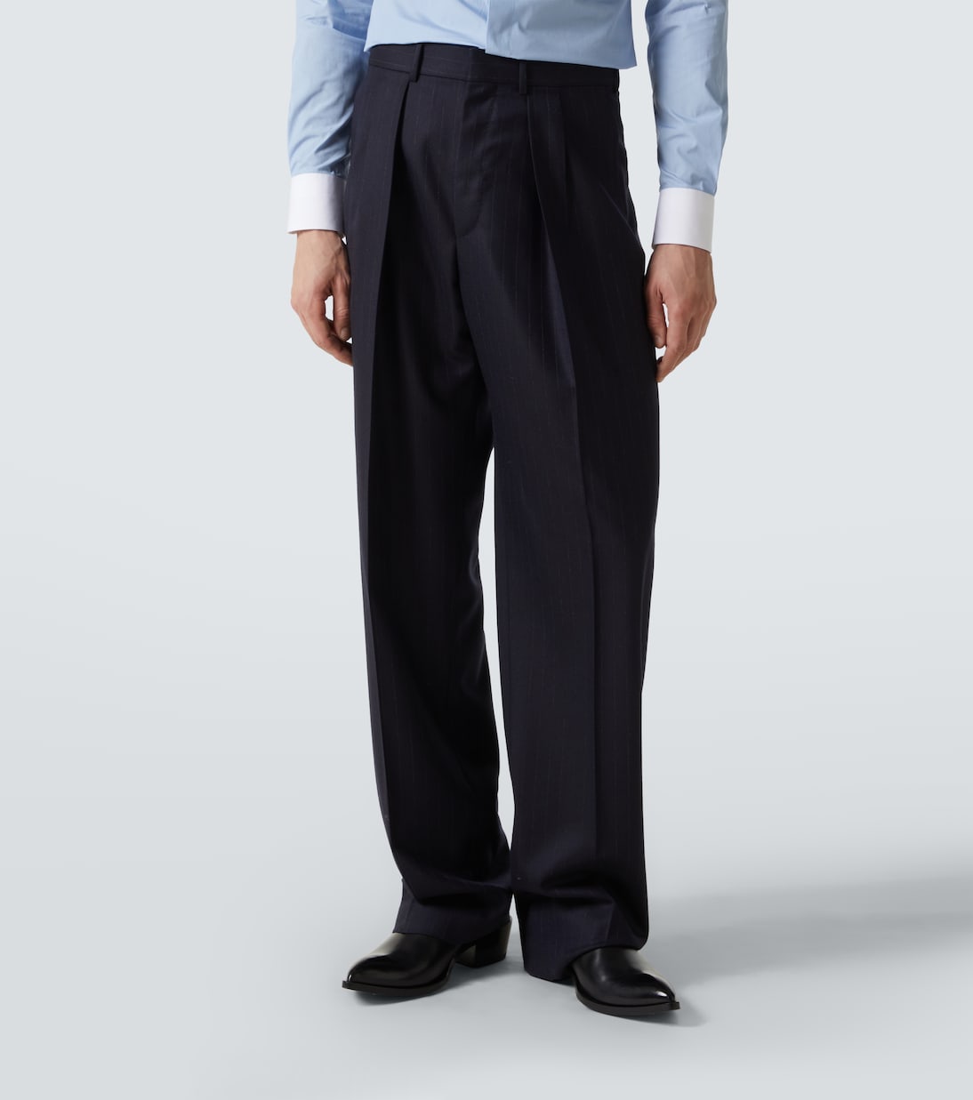 Pantaloni regular gessati in lana | Tom Ford