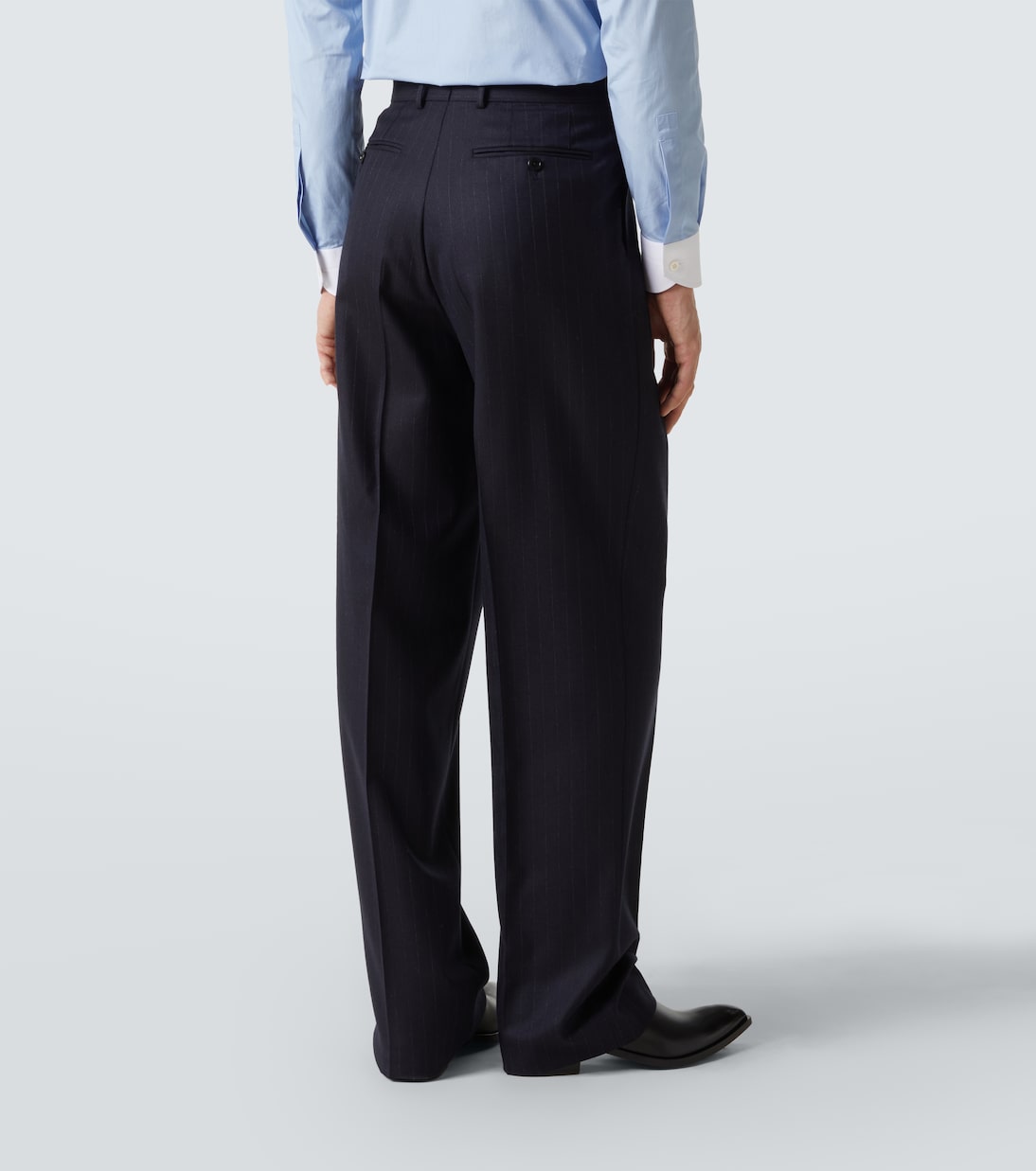 Pantaloni regular gessati in lana | Tom Ford