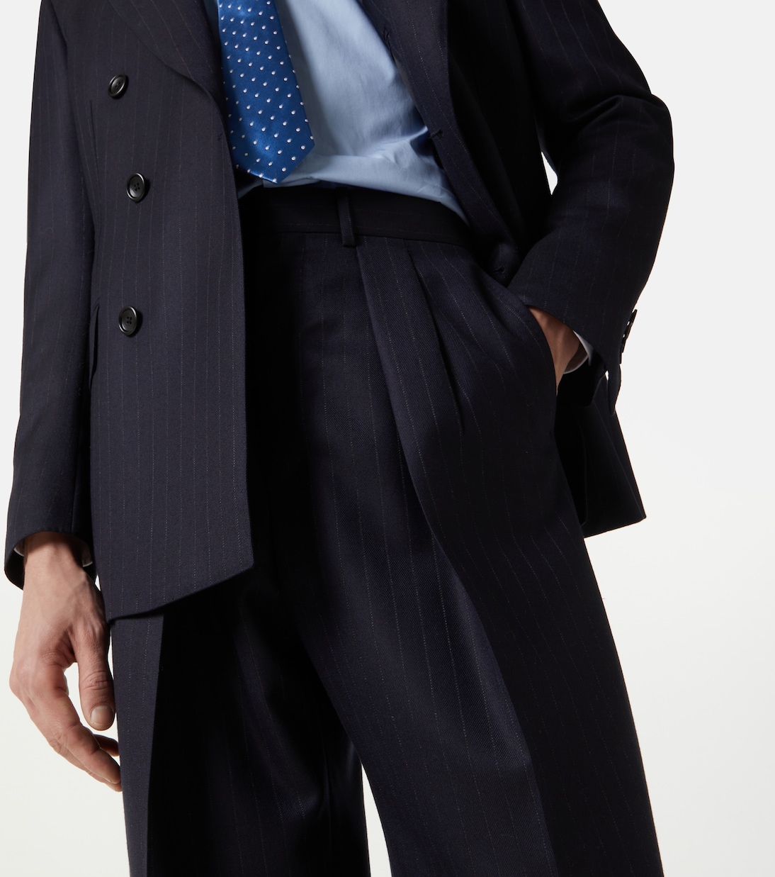 Pantaloni regular gessati in lana | Tom Ford