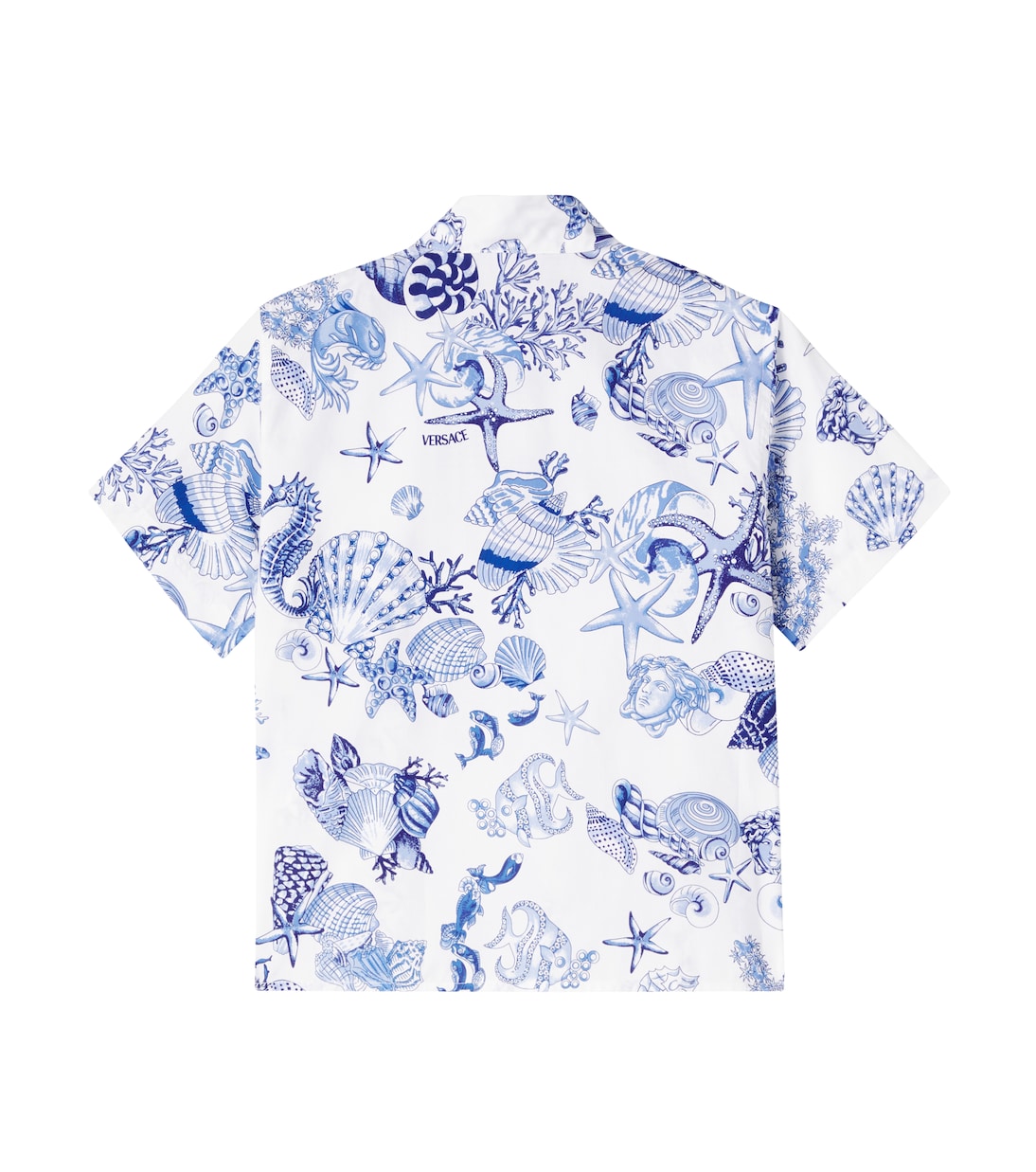 Camicia Trésor De La Mer in popeline di cotone | Versace Kids