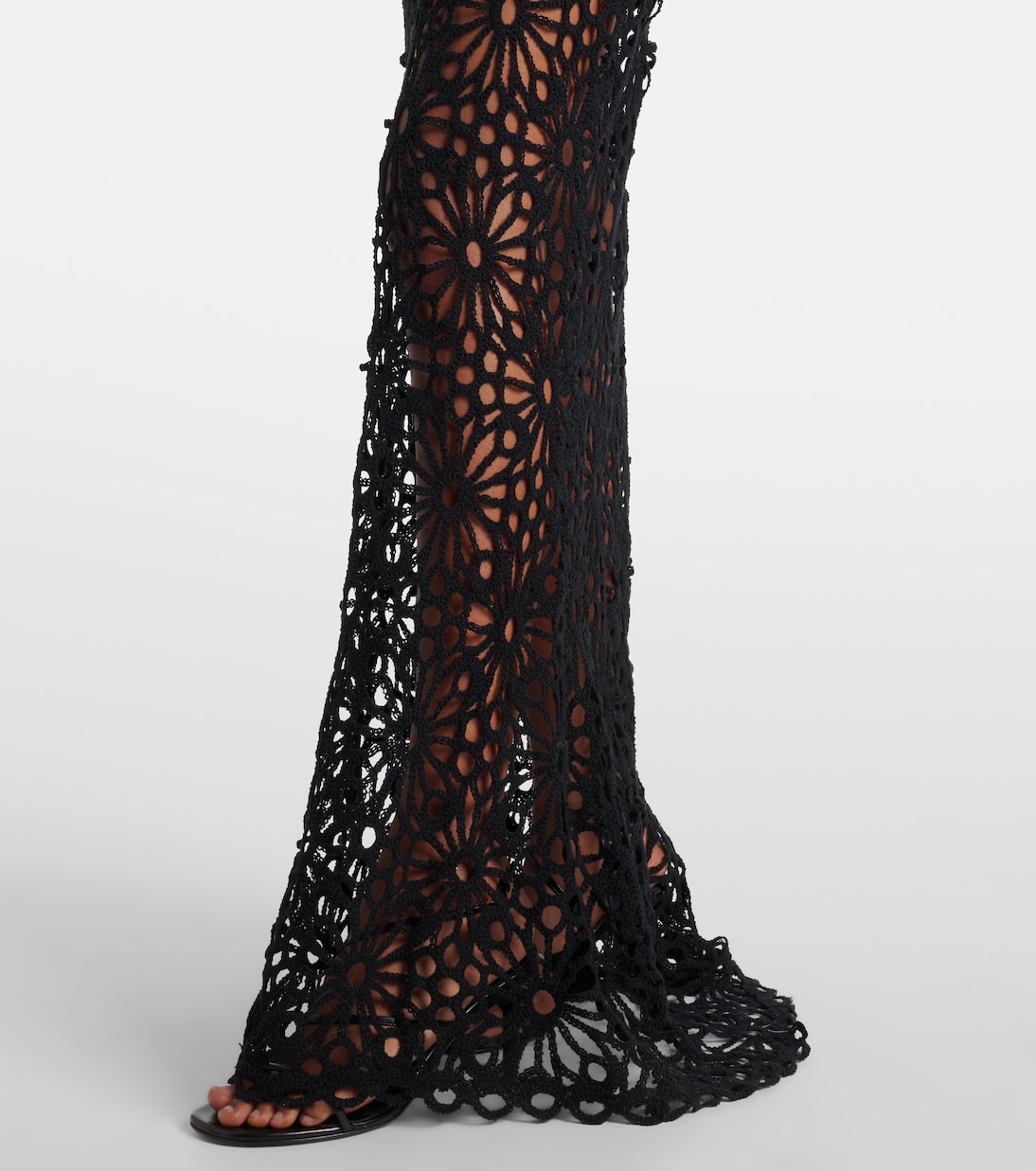 Obie open-knit cotton-blend maxi dress | Norma Kamali