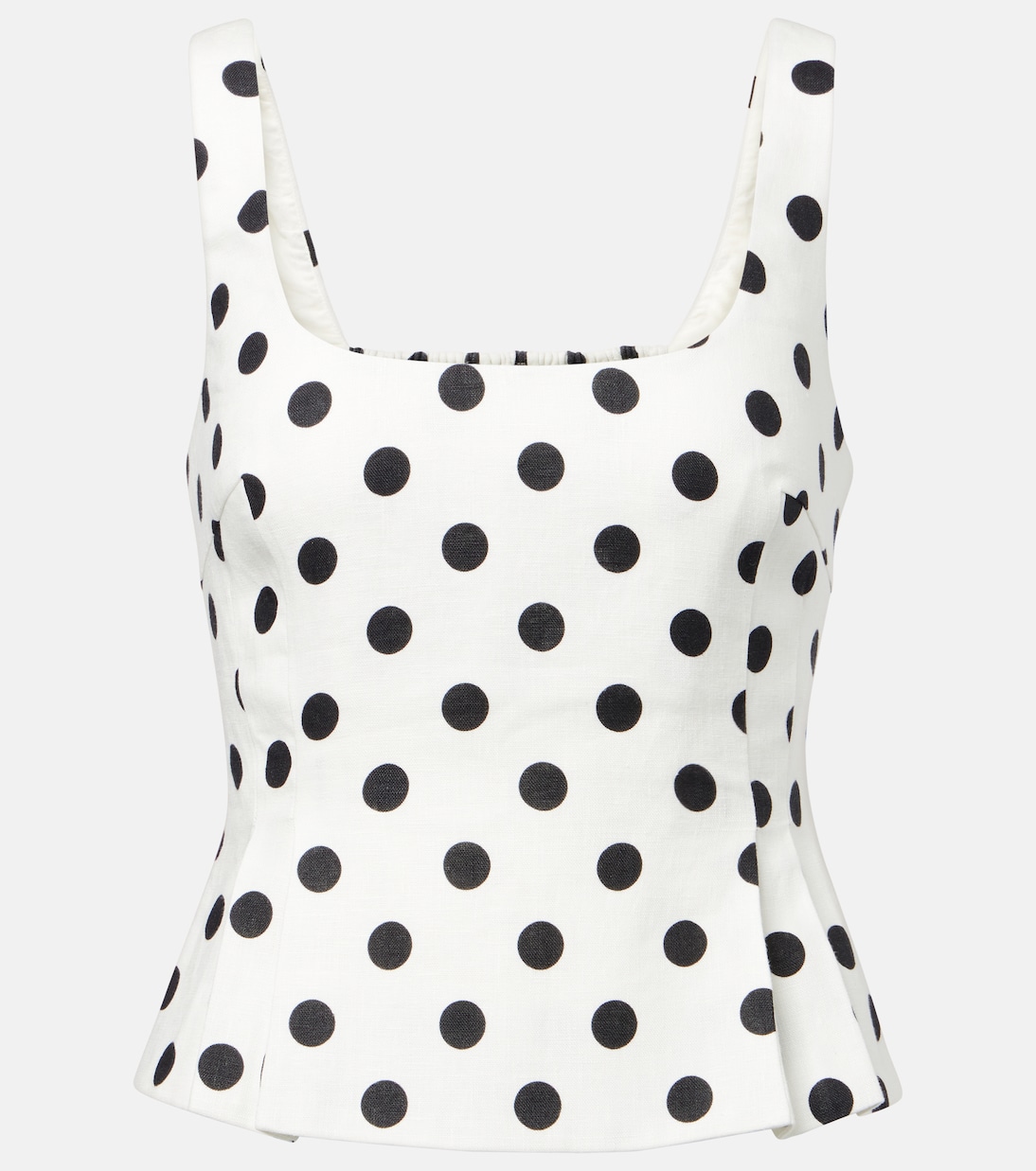 Rosalie polka-dot linen top | Posse