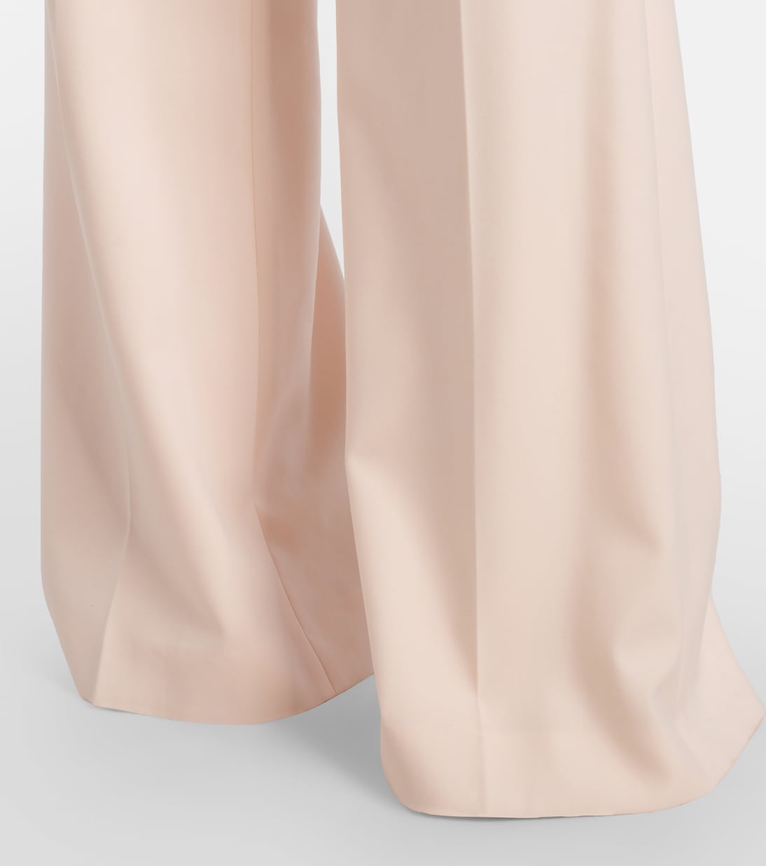 Pantaloni flared in gabardine di lana a vita alta | Chloé