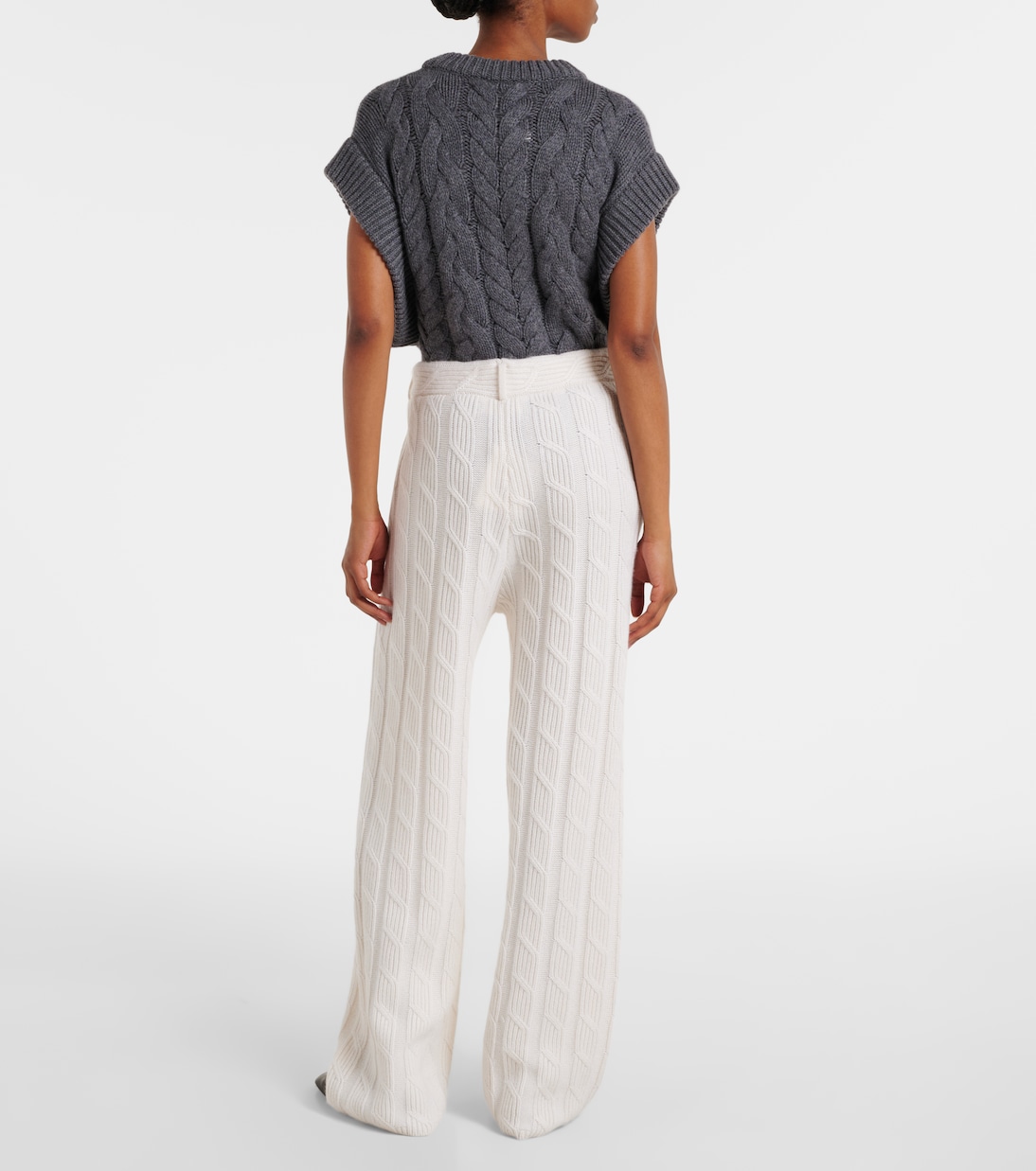 Ebba low-rise cashmere wide-leg pants | Lisa Yang