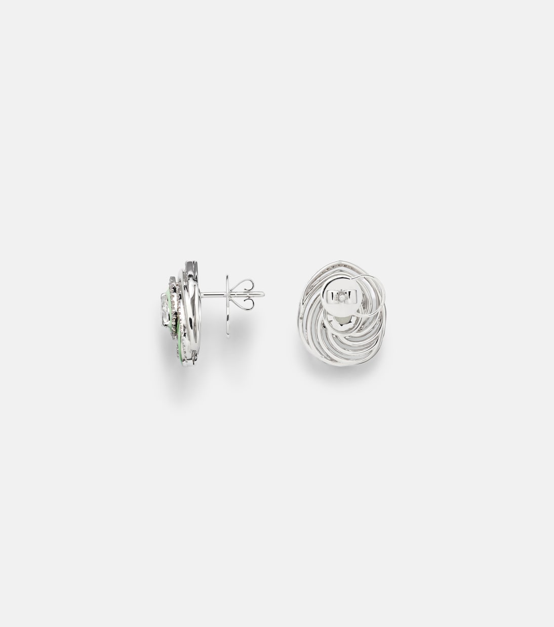 Orecchini Oceane Pear in oro bianco 18kt con diamanti | Kamyen