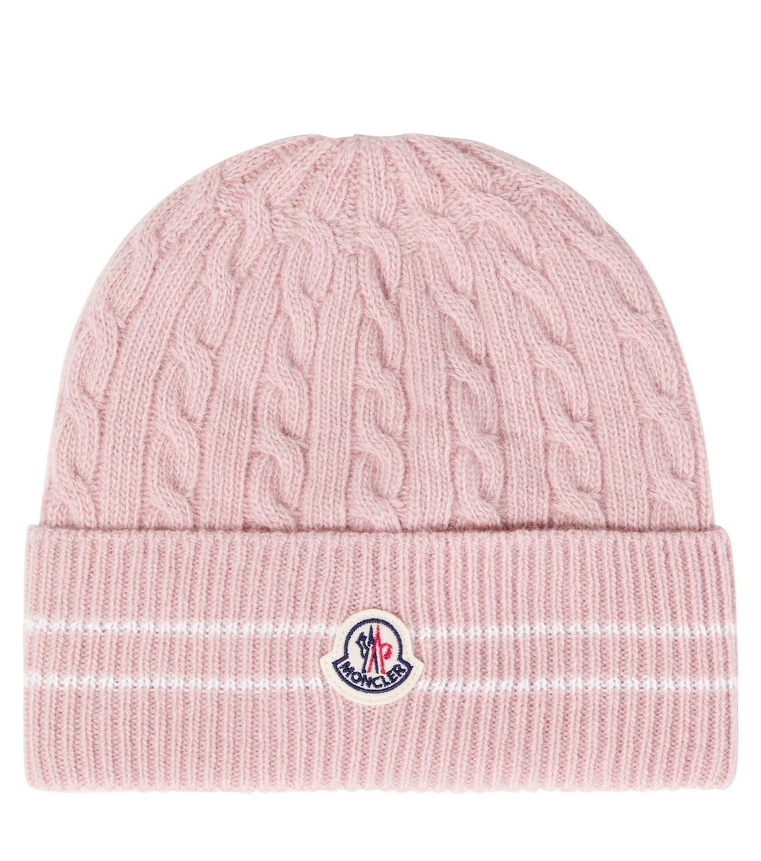 Logo cable-knit virgin wool beanie | Moncler Enfant