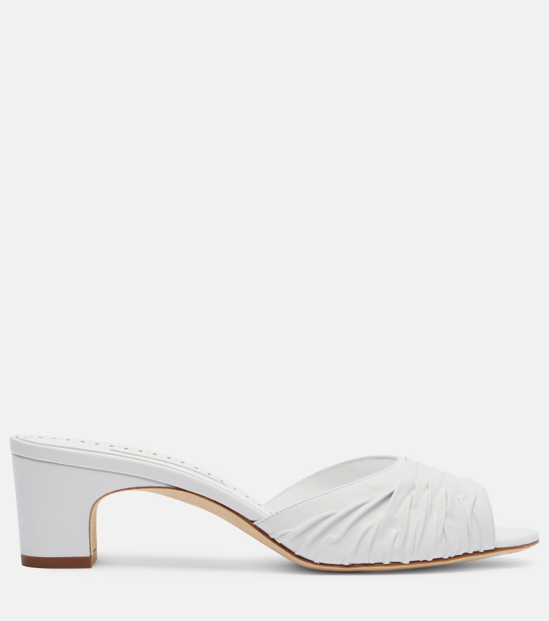 Pantoletten Piruabar 50 aus Leder | Manolo Blahnik