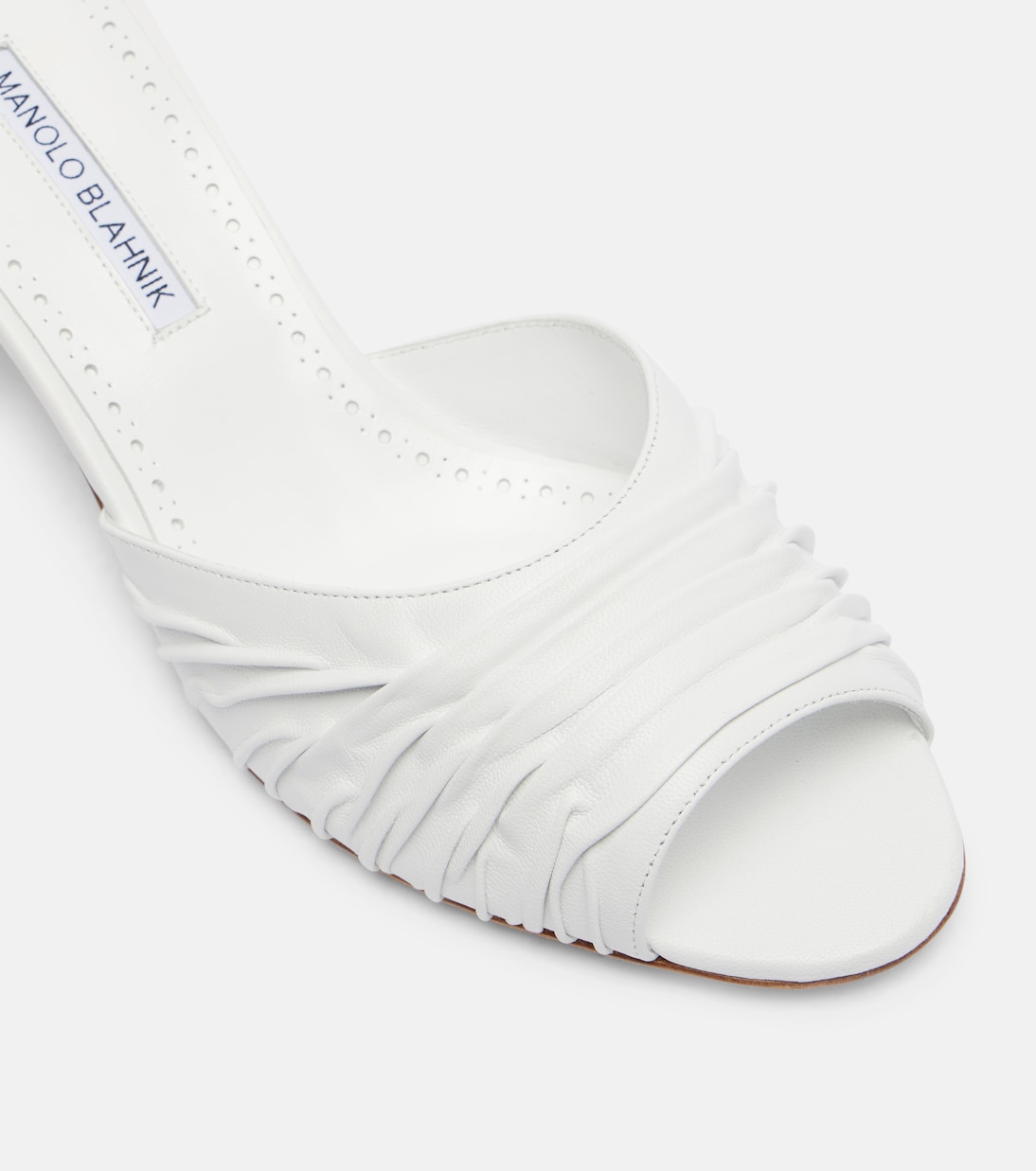 Pantoletten Piruabar 50 aus Leder | Manolo Blahnik