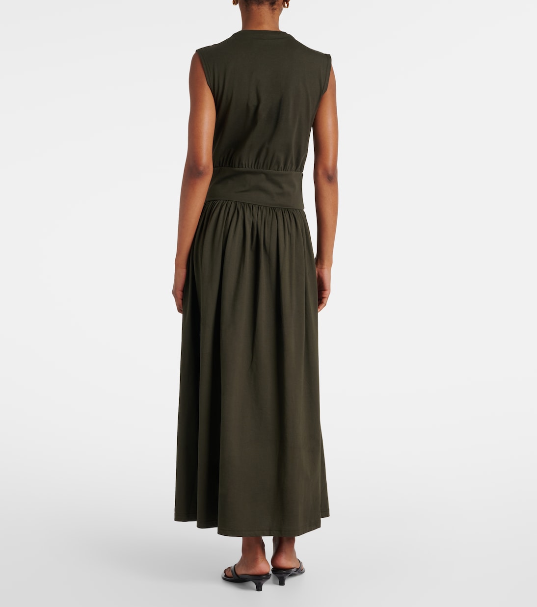Vestido largo en jersey de algodón | Toteme