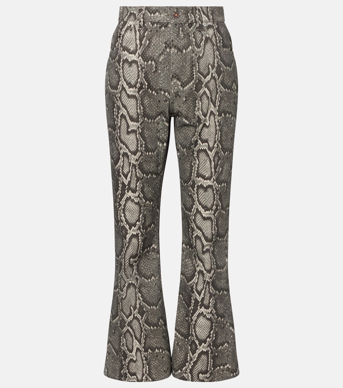 Ezra snake-effect high-rise bootcut jeans | Gabriela Hearst