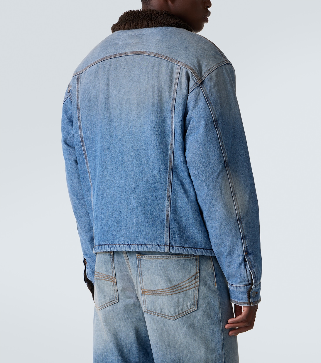 Jeansjacke mit Faux Shearling | ERL