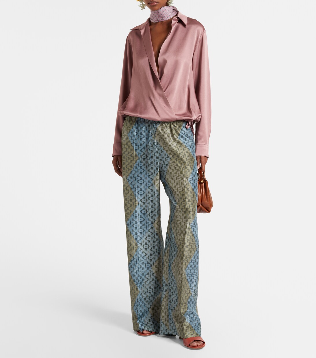 Satin wrap top  | Dries Van Noten