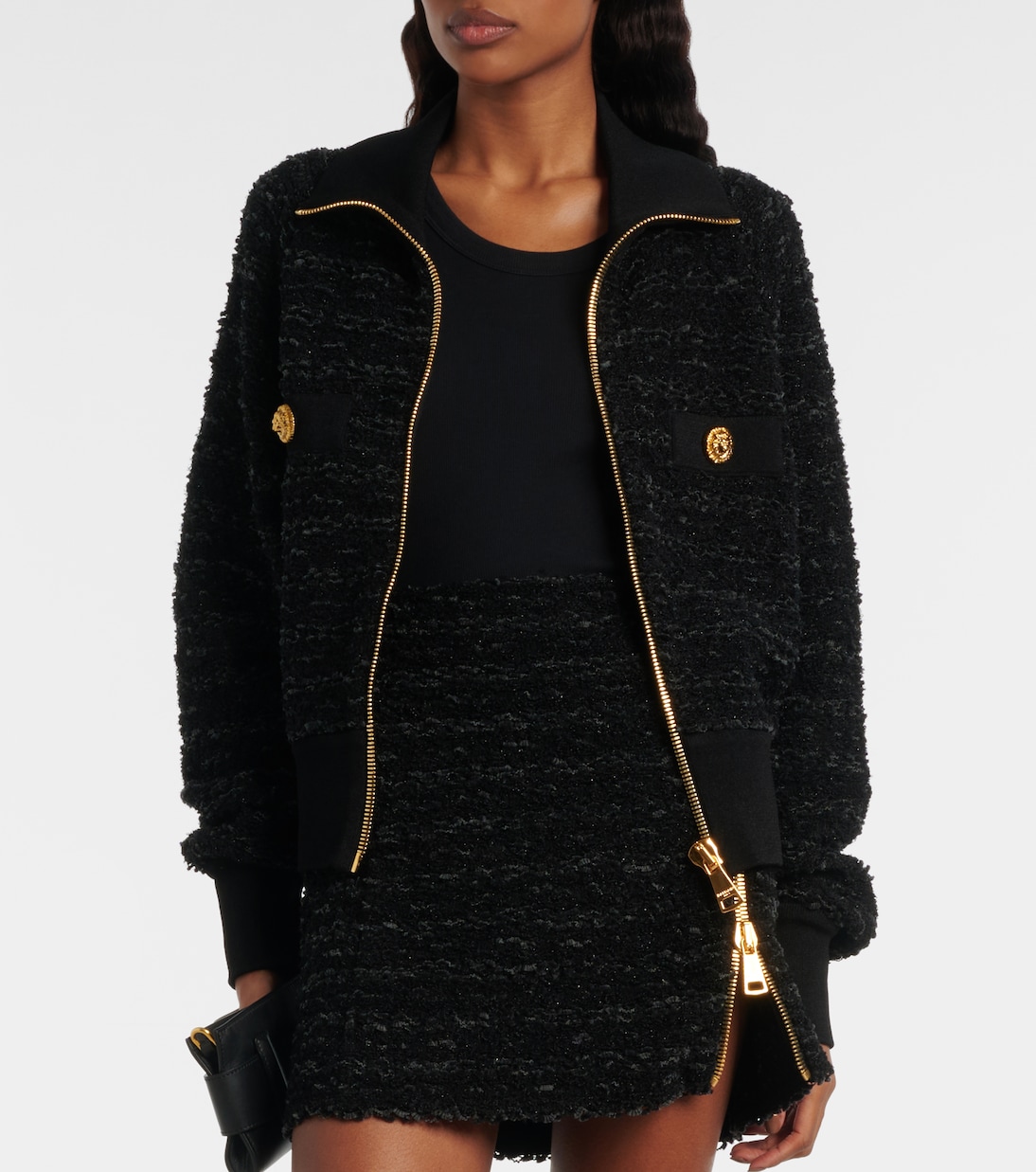 Chaqueta bomber de tweed | Balmain