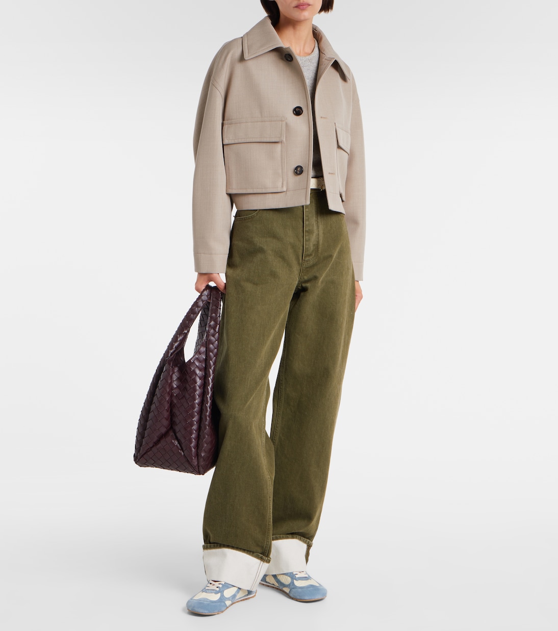 Orbit Flash suede-trimmed sneakers | Bottega Veneta
