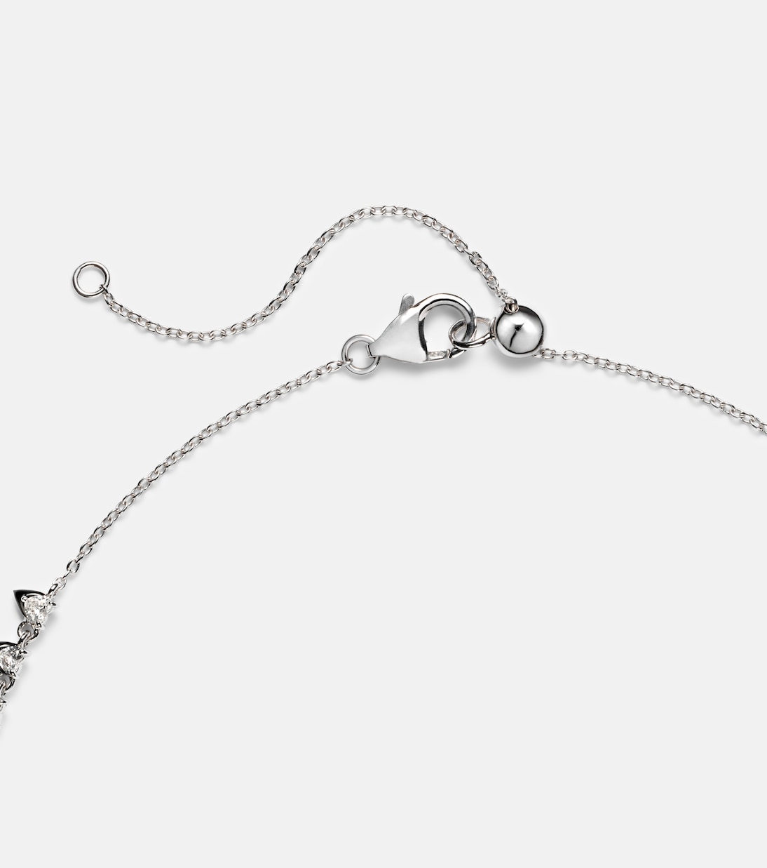 Heart 18kt white gold and enamel choker with diamonds | Kamyen