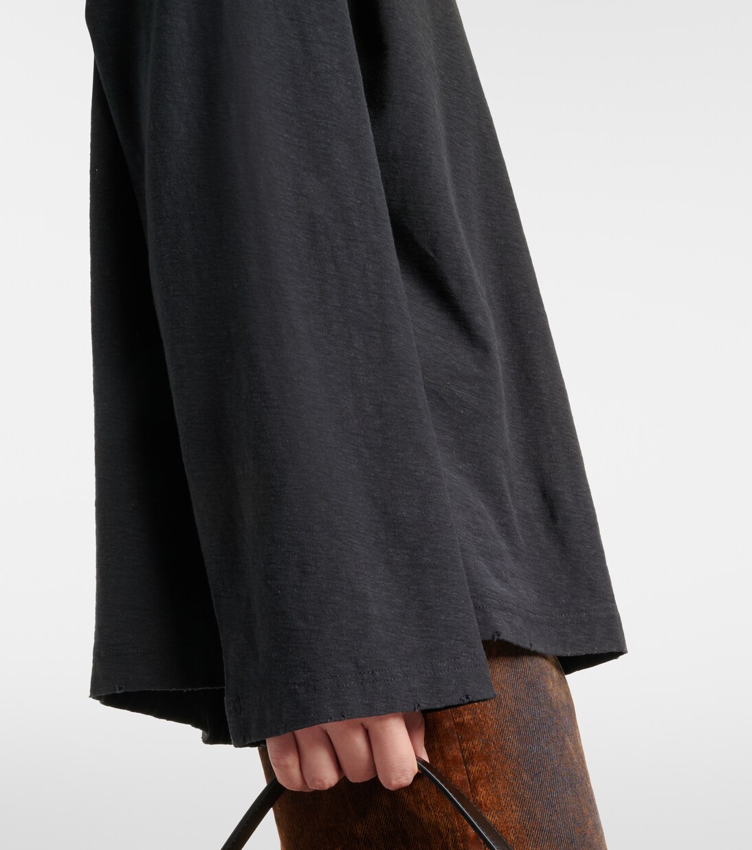 Logo cotton and hemp jersey top | Acne Studios