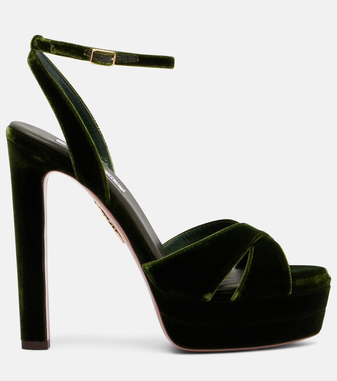 Sandales Divine 130 à plateau en velours | Aquazzura