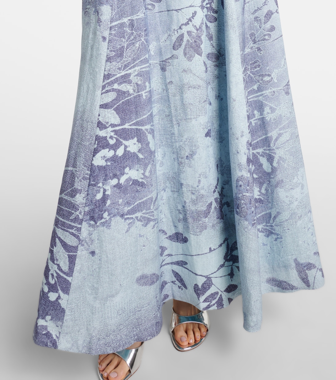 Floral linen and cotton bustier dress | Simkhai