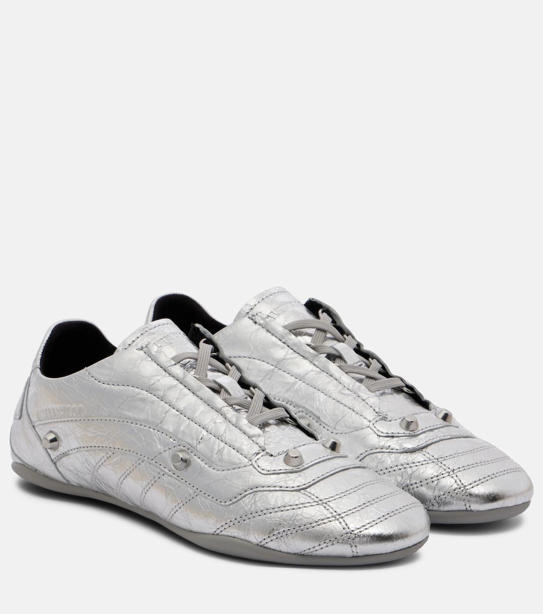 City metallic leather sneakers | Balenciaga