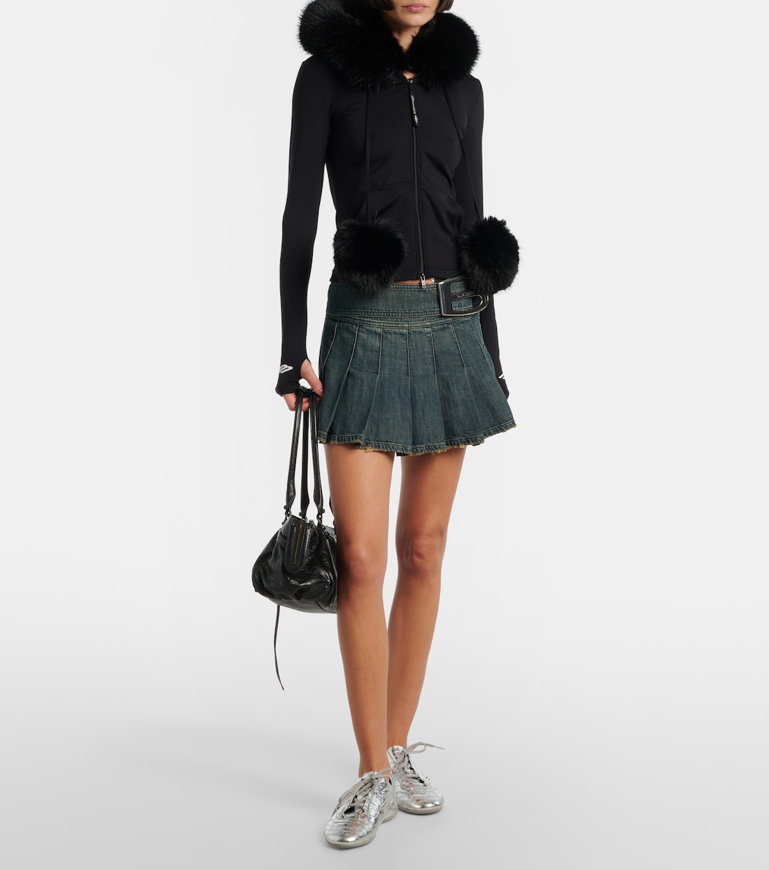 City metallic leather sneakers | Balenciaga