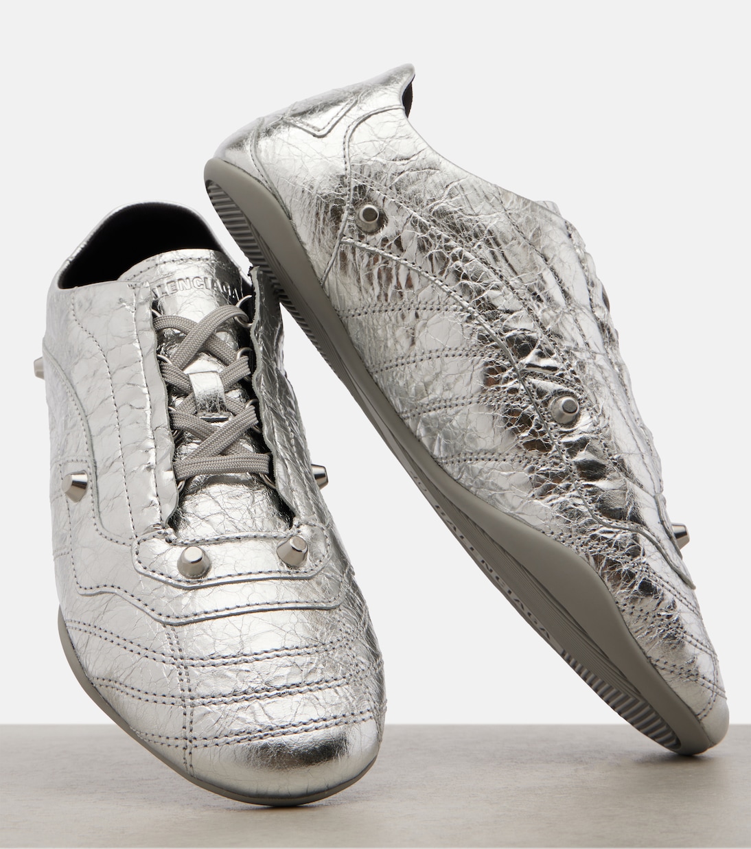 City metallic leather sneakers | Balenciaga