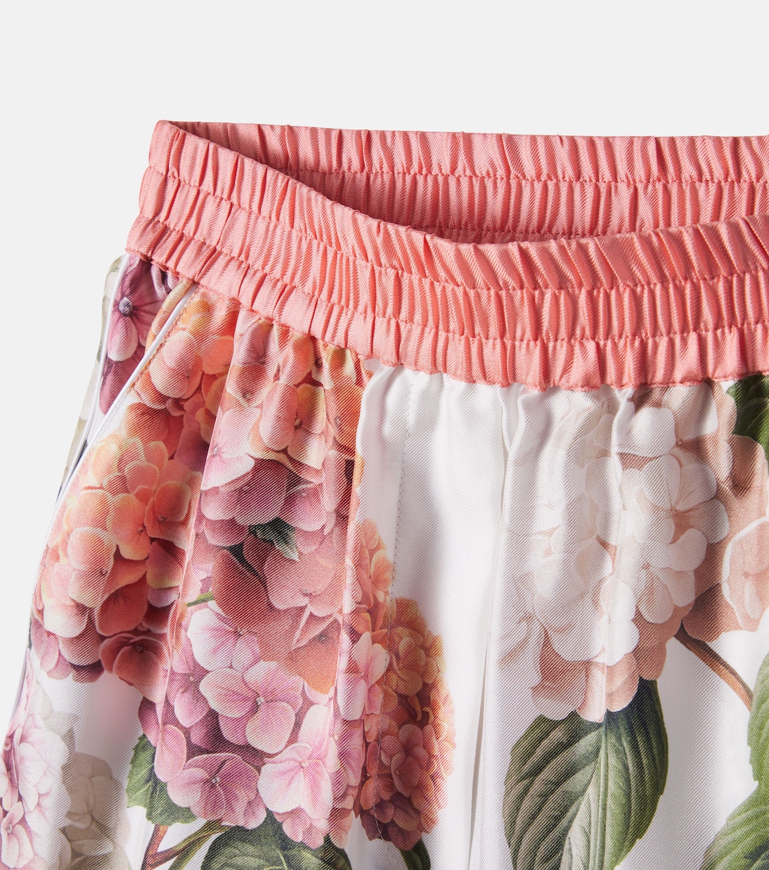 Floral silk satin pants | Dolce&Gabbana Kids