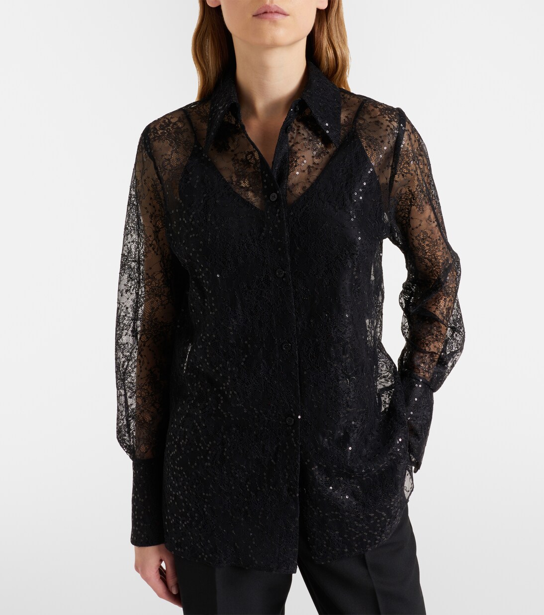 Sequined lace shirt | Nina Ricci