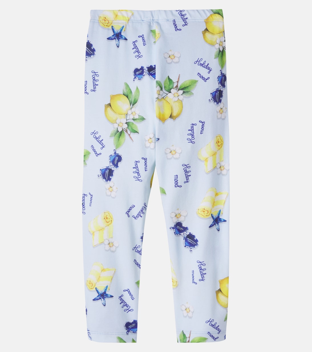 Printed cotton-blend jersey leggings | Monnalisa