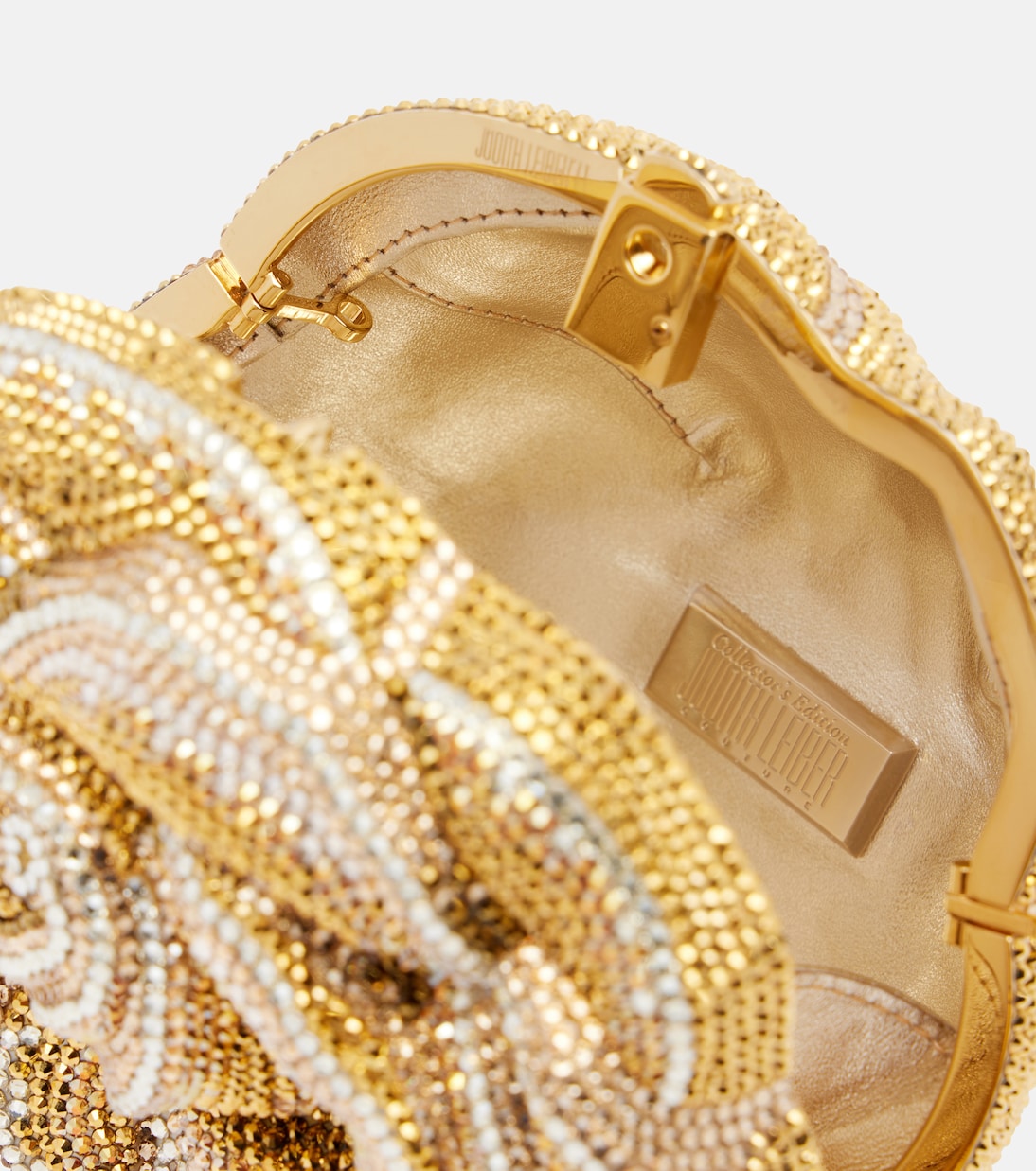 Clutch Golden Rose mit Kristallen | Judith Leiber Couture