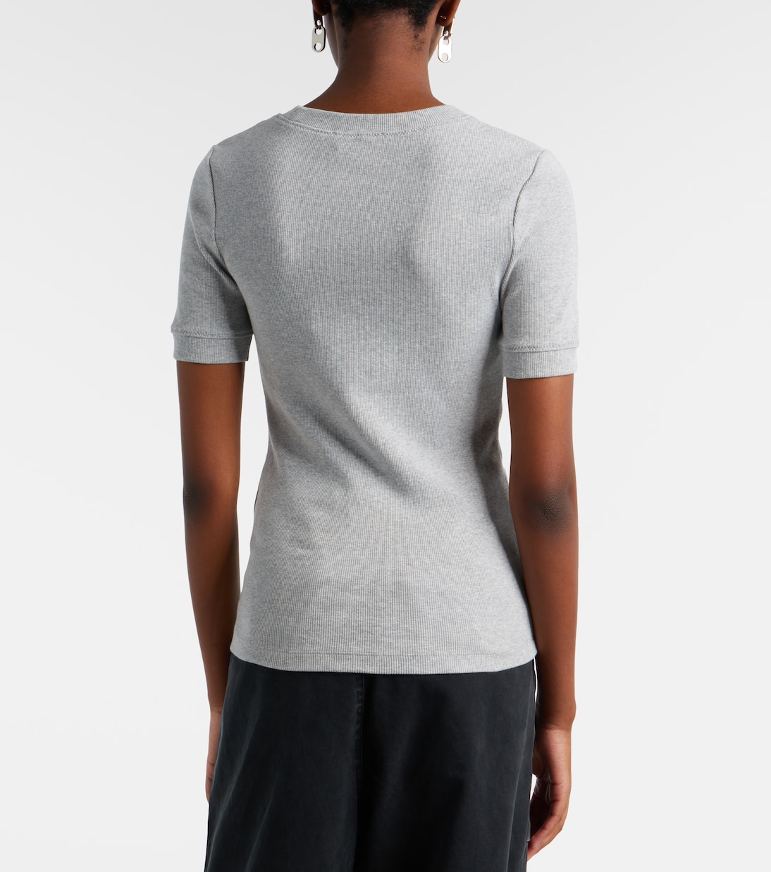 Lounge ribbed-knit cotton-blend T-shirt | Entire Studios