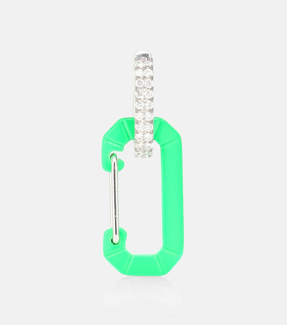 Small Chiara 18kt white gold and diamond single earring | Eéra