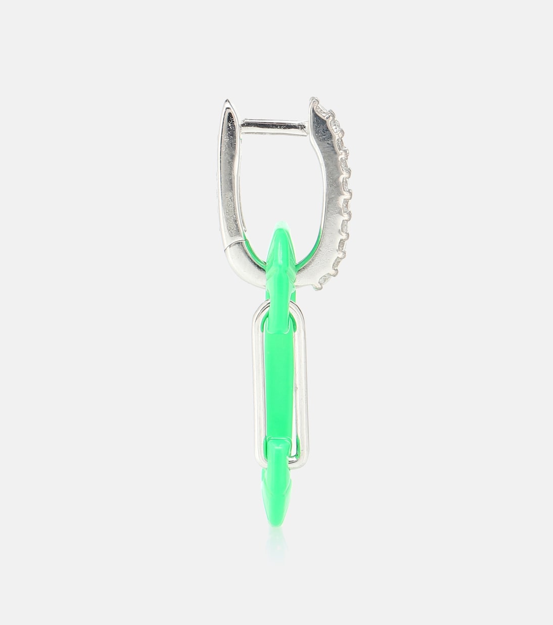 Small Chiara 18kt white gold and diamond single earring | Eéra