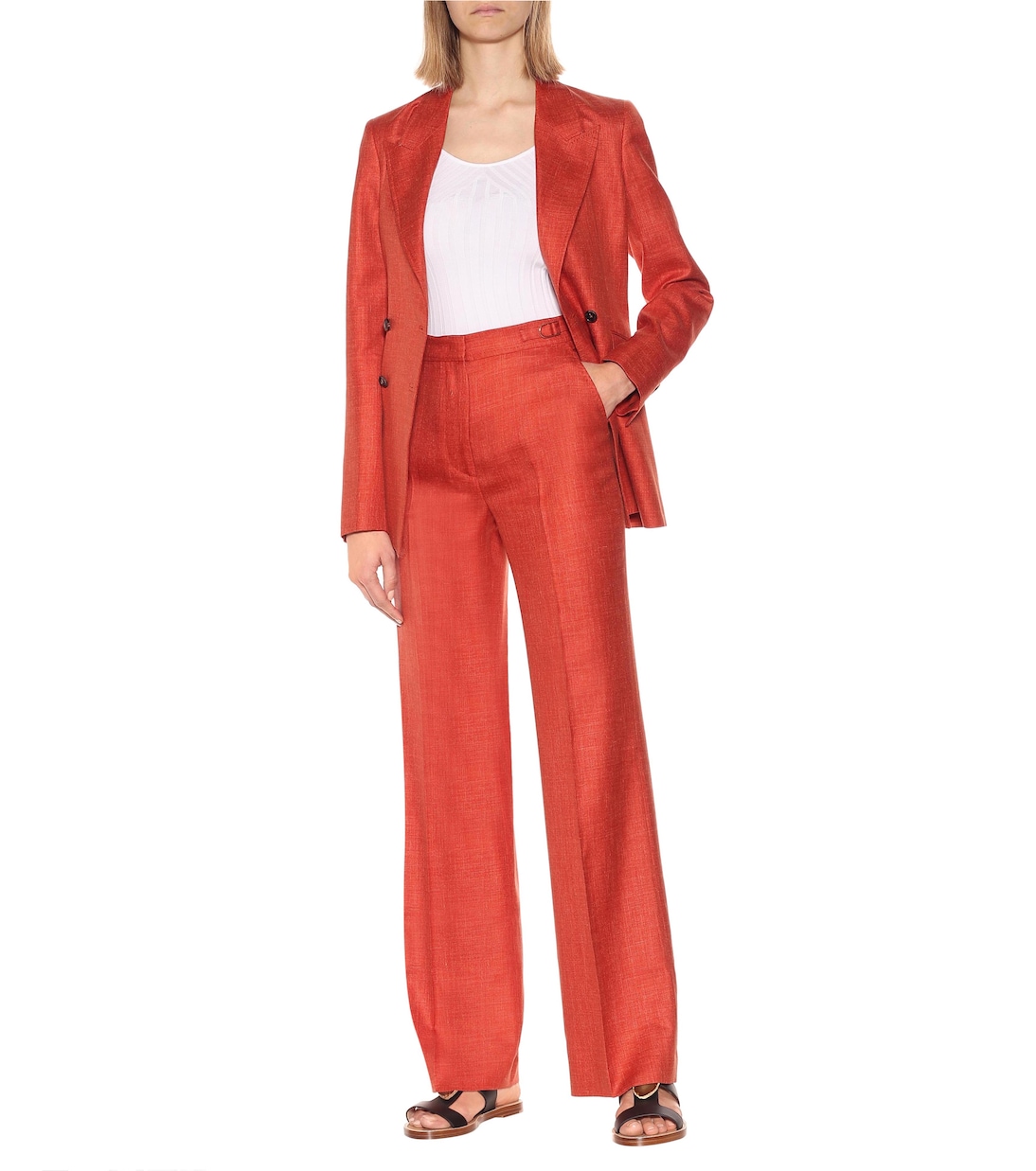 Pantaloni Vesta a vita alta in lana e seta | Gabriela Hearst