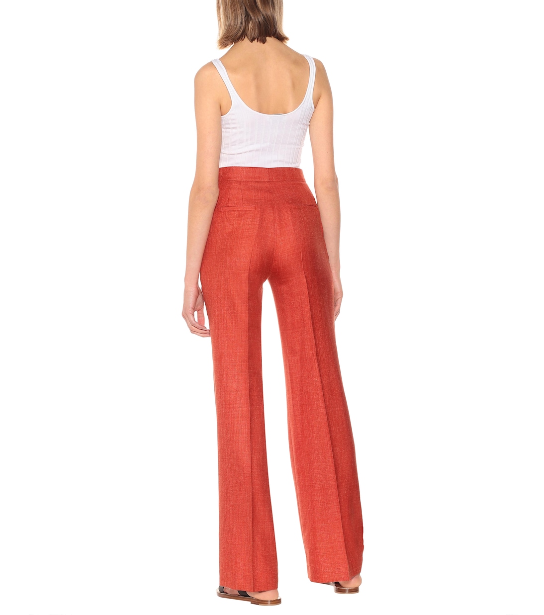Pantaloni Vesta a vita alta in lana e seta | Gabriela Hearst
